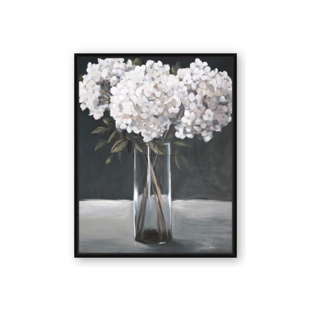 White Hydrangea jar