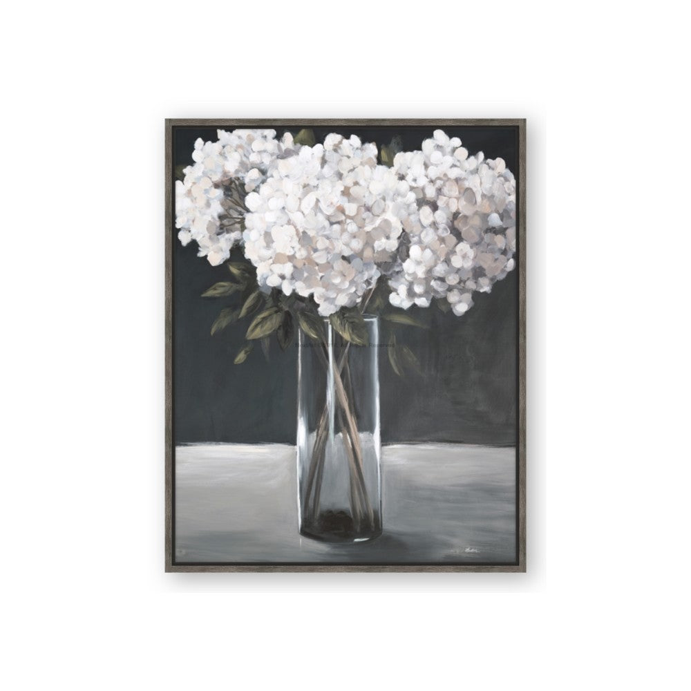 White Hydrangea jar
