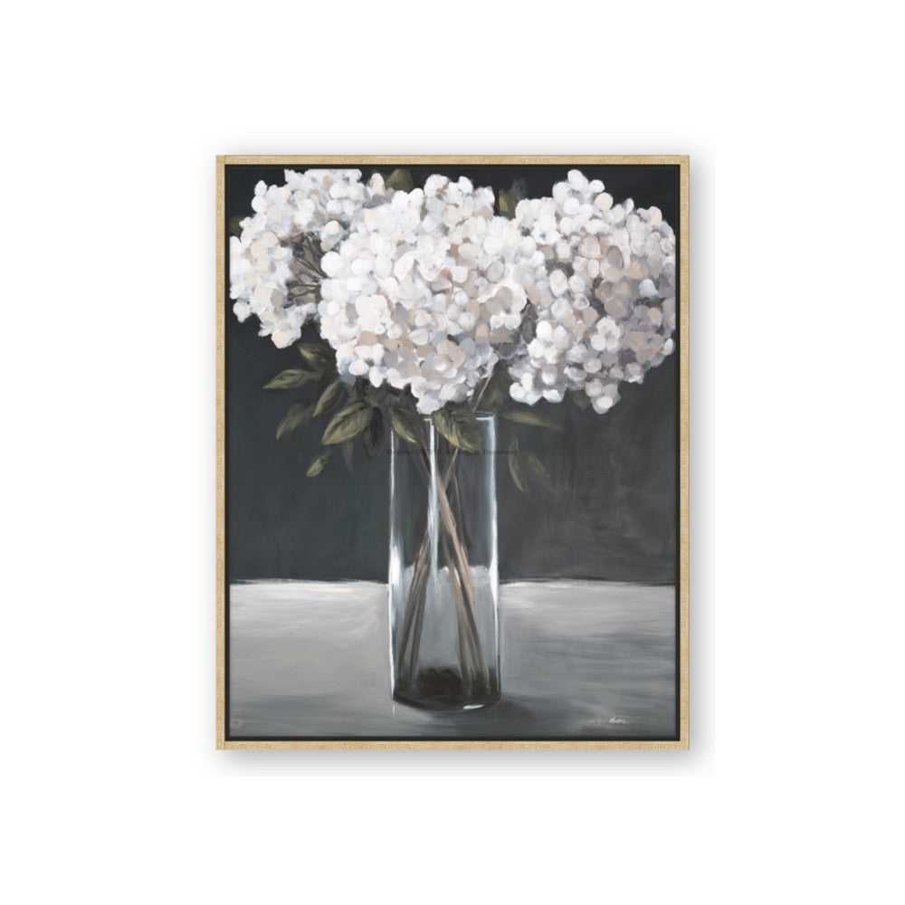 White Hydrangea jar