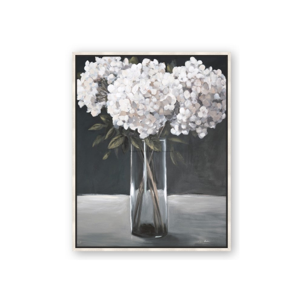 White Hydrangea jar