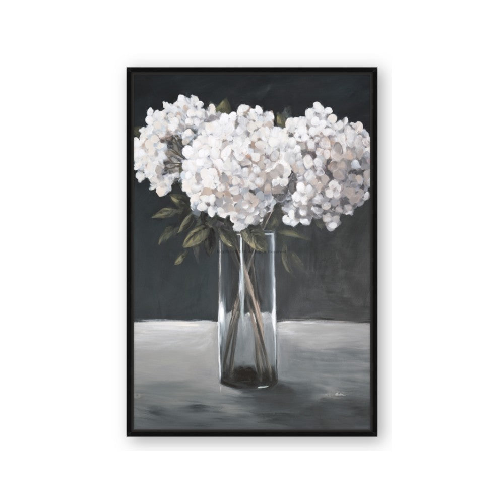 White Hydrangea jar