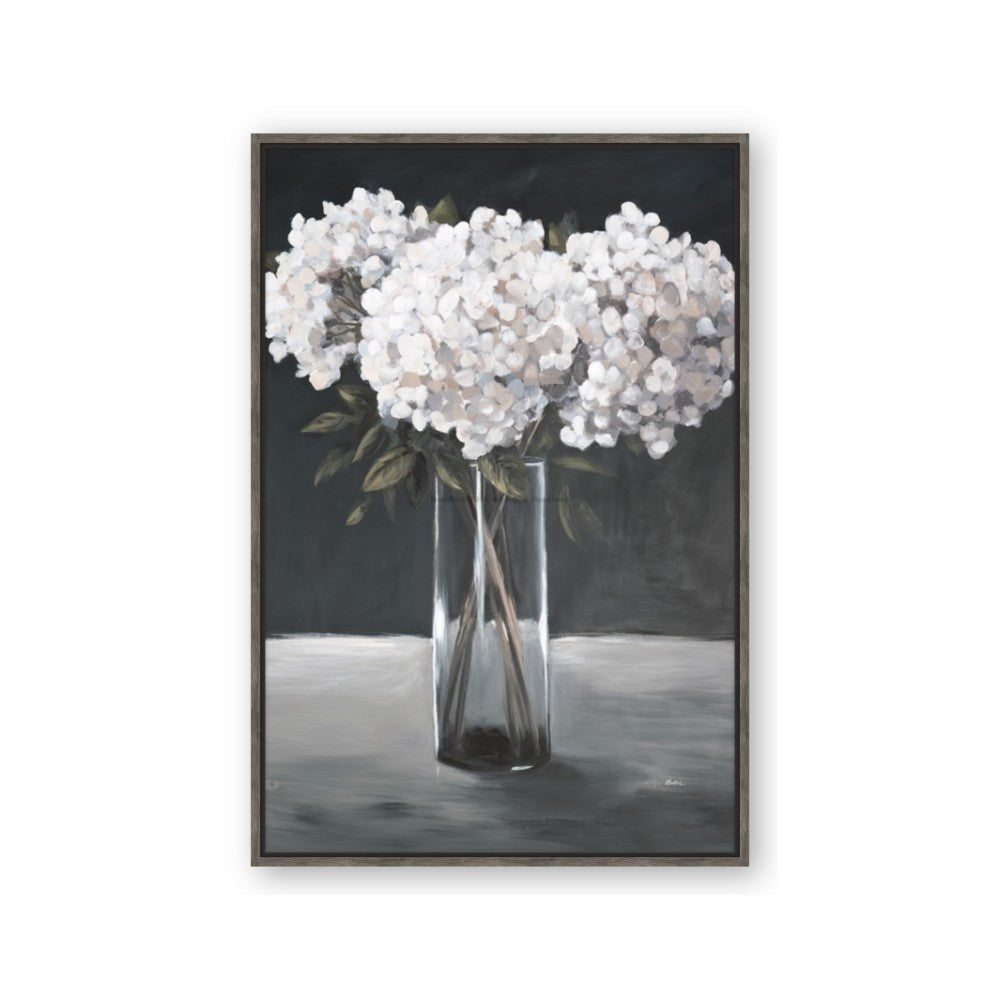White Hydrangea jar