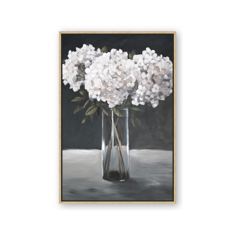 White Hydrangea jar