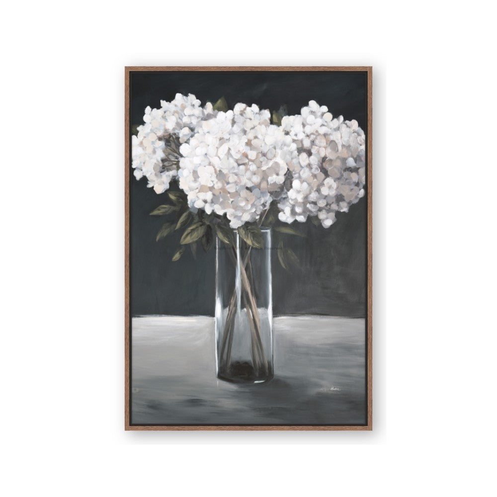 White Hydrangea jar
