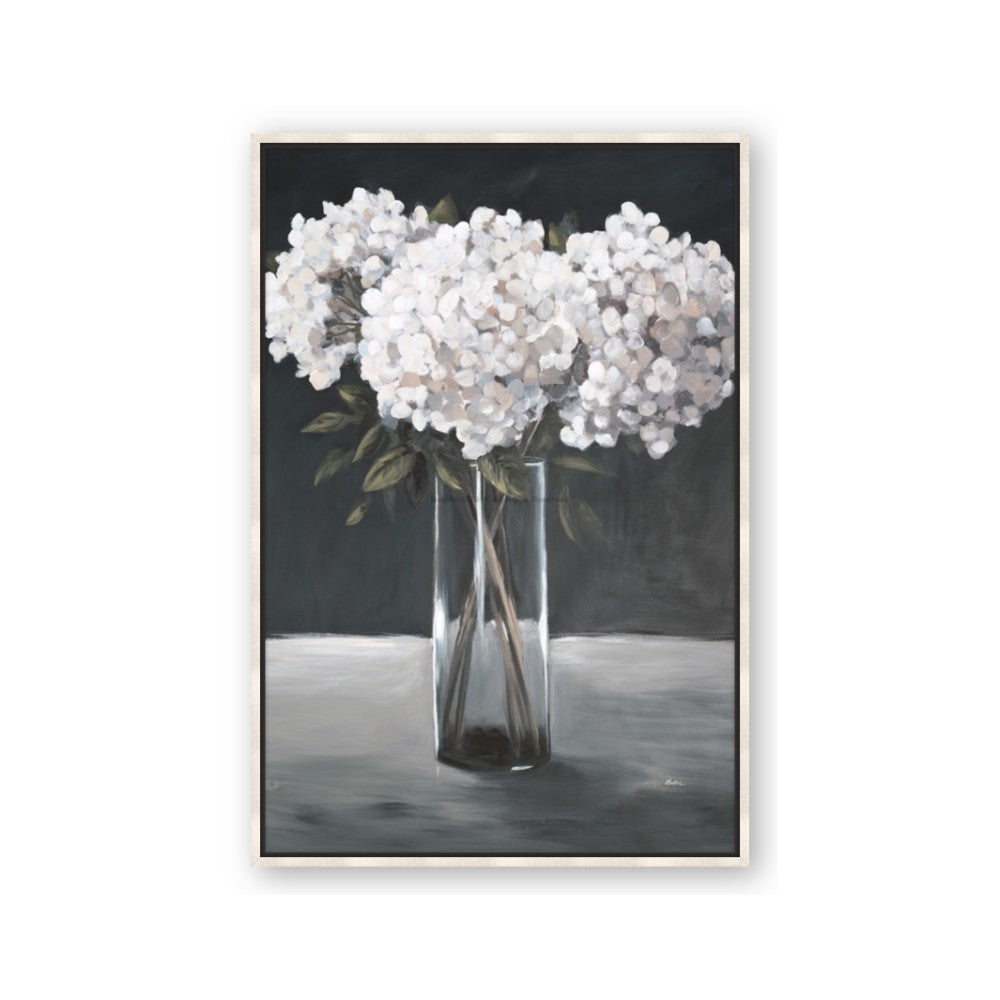 White Hydrangea jar