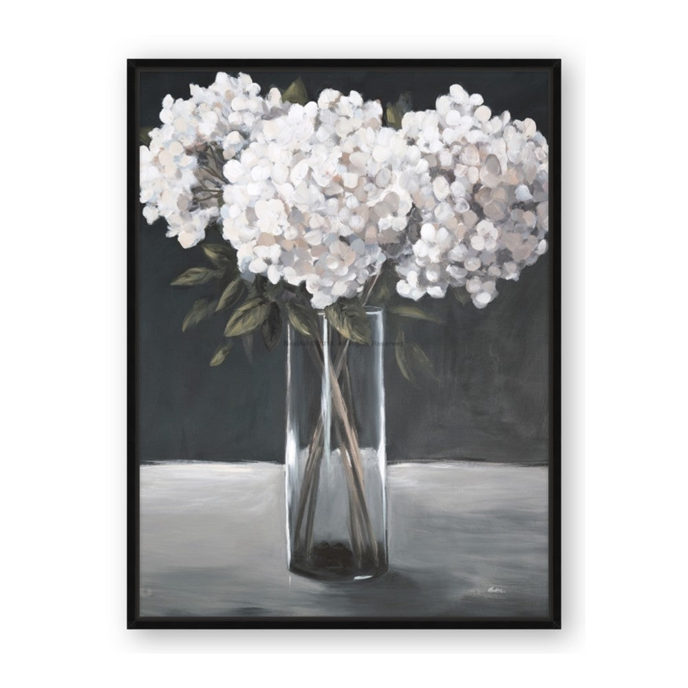 White Hydrangea jar