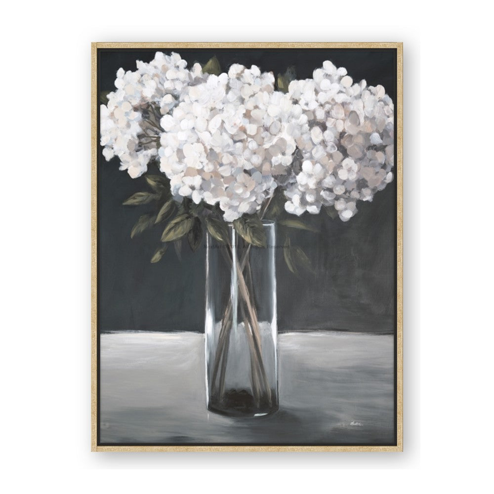 White Hydrangea jar