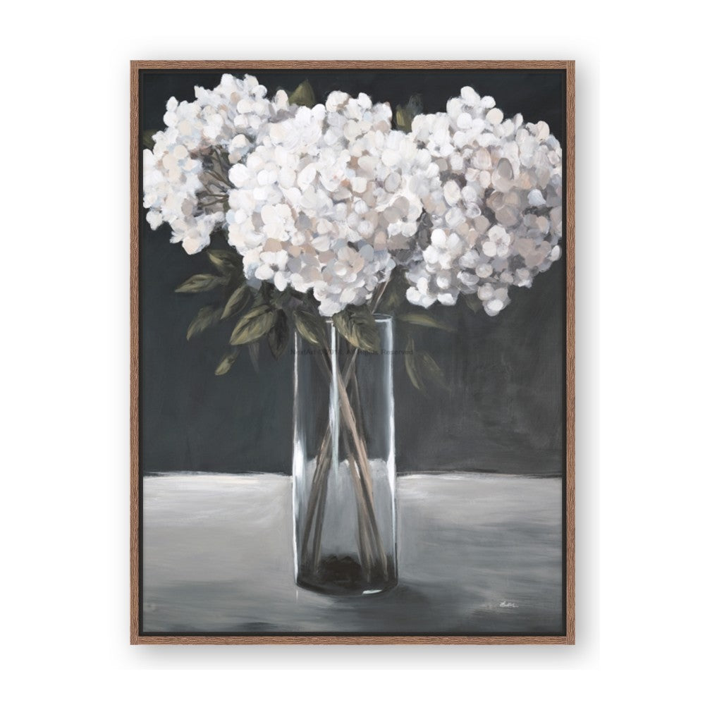 White Hydrangea jar