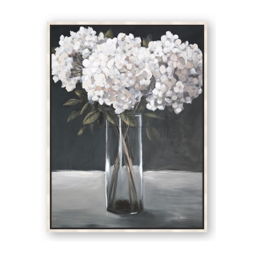 White Hydrangea jar