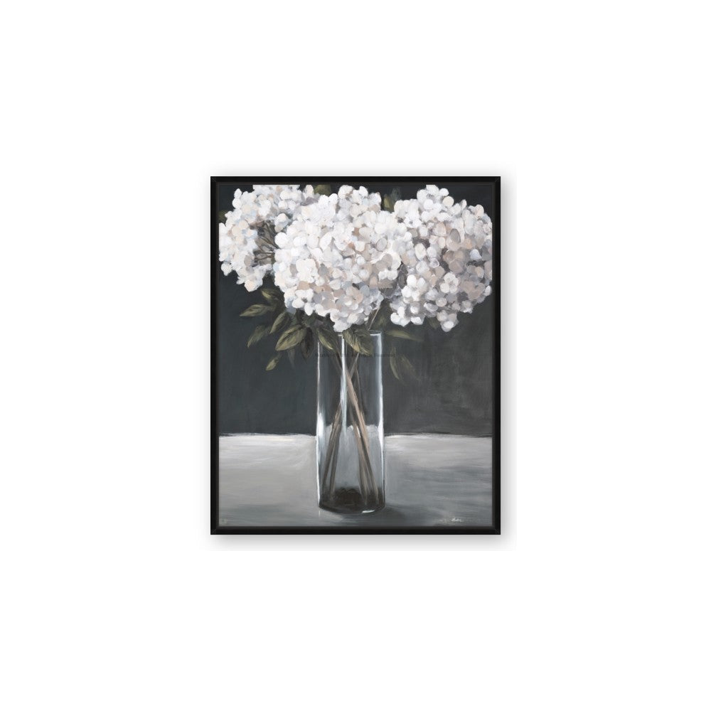 White Hydrangea jar