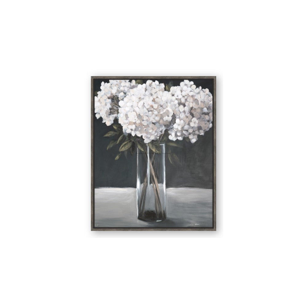 White Hydrangea jar