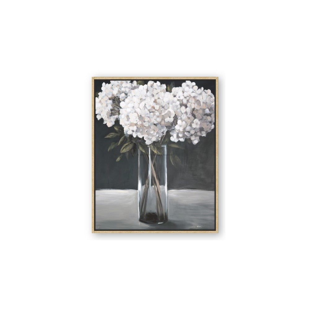 White Hydrangea jar