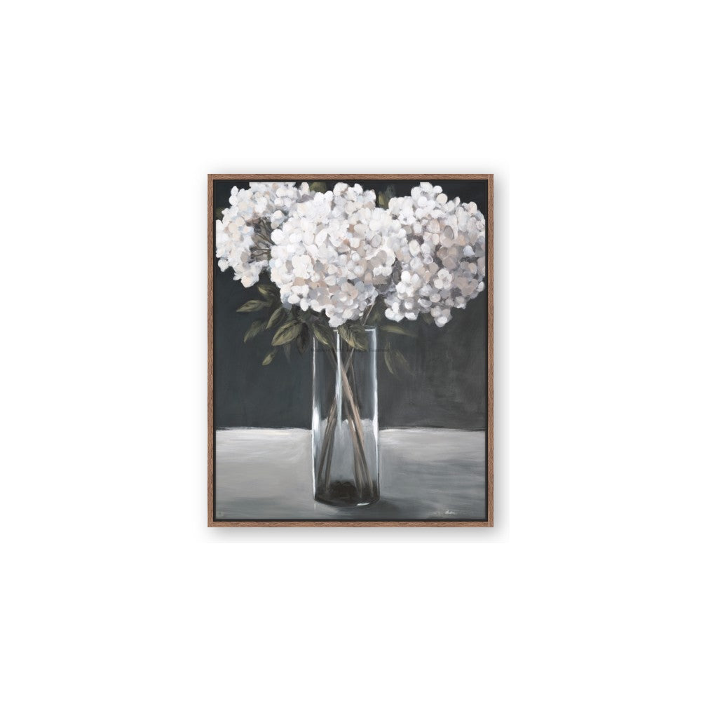 White Hydrangea jar