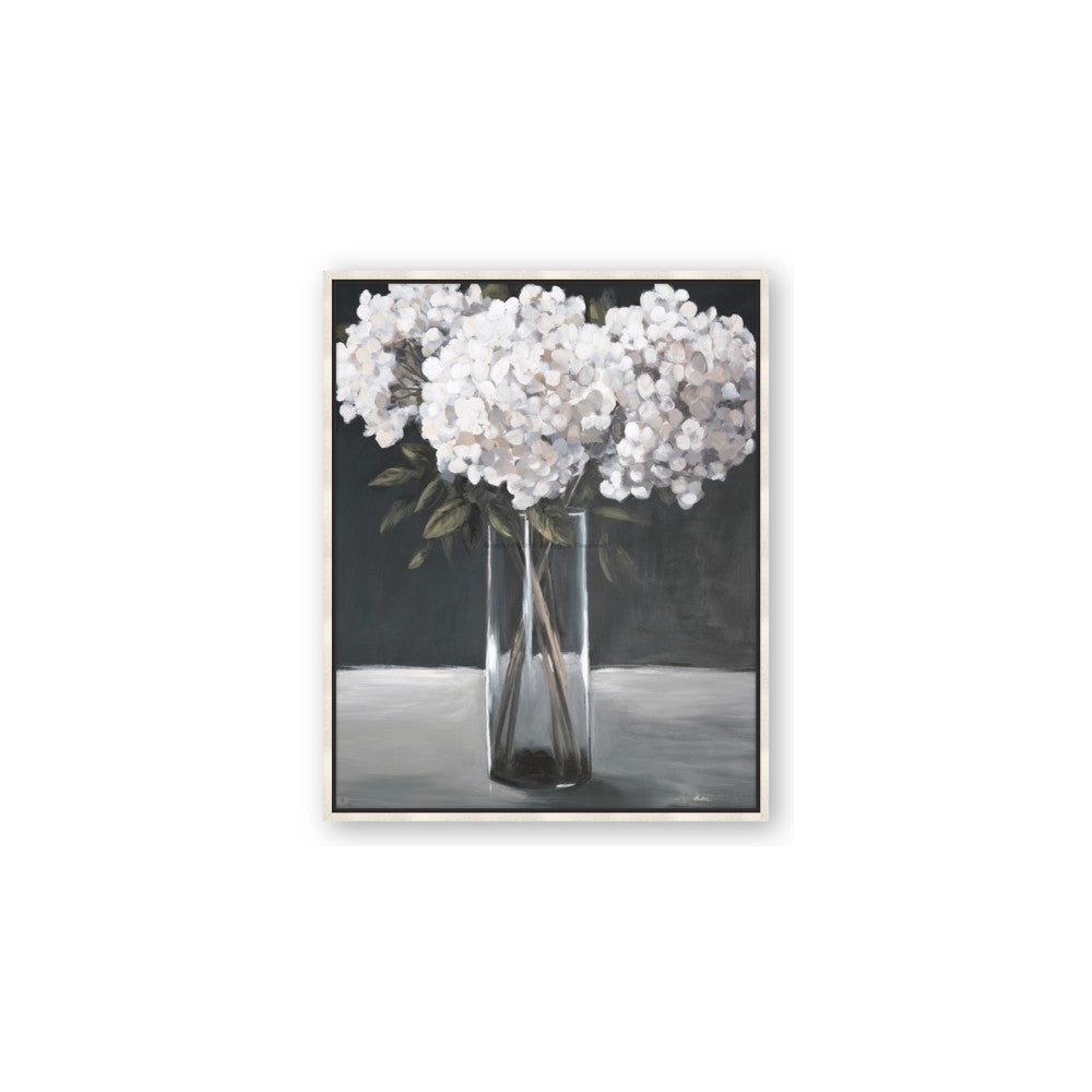 White Hydrangea jar