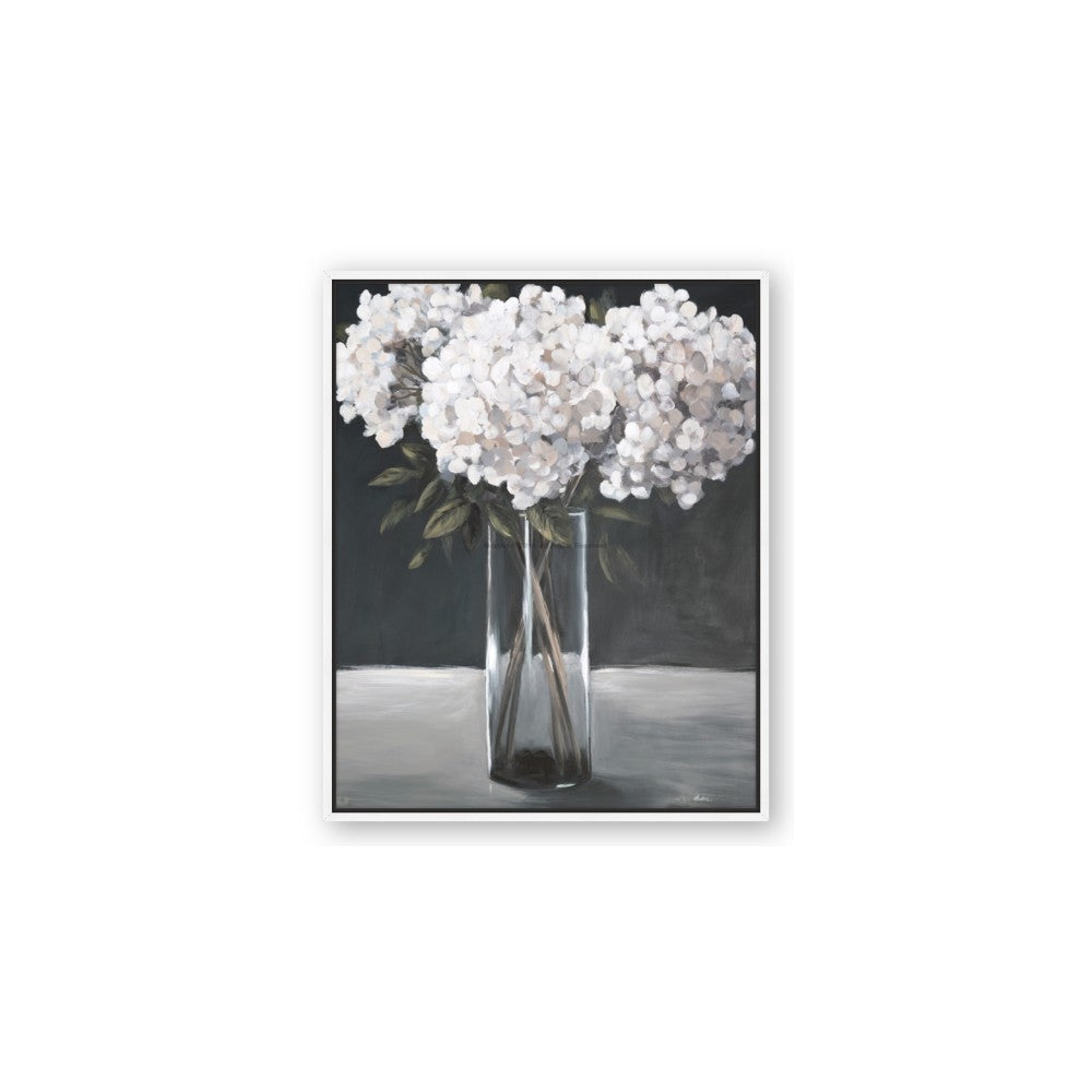 White Hydrangea jar