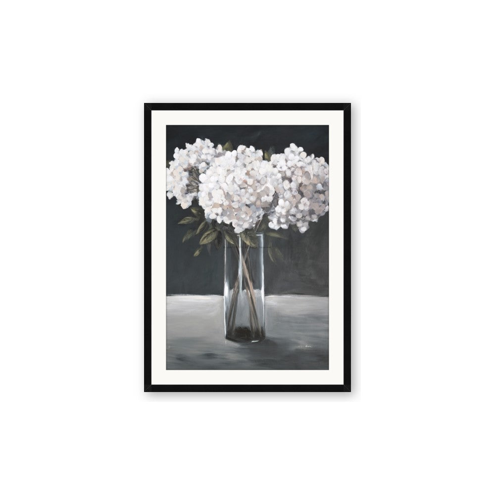 White Hydrangea jar