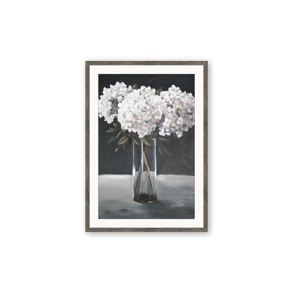 White Hydrangea jar