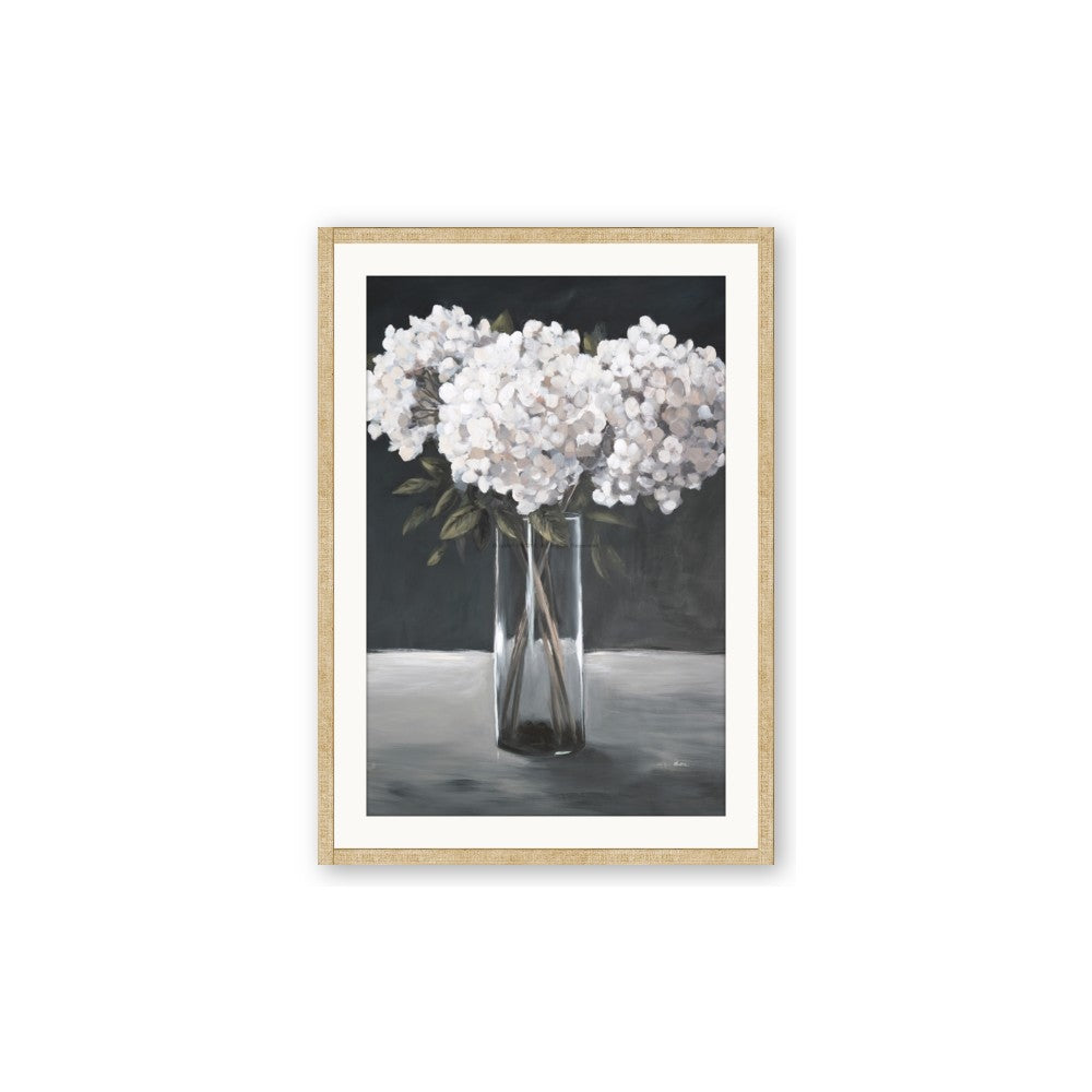 White Hydrangea jar