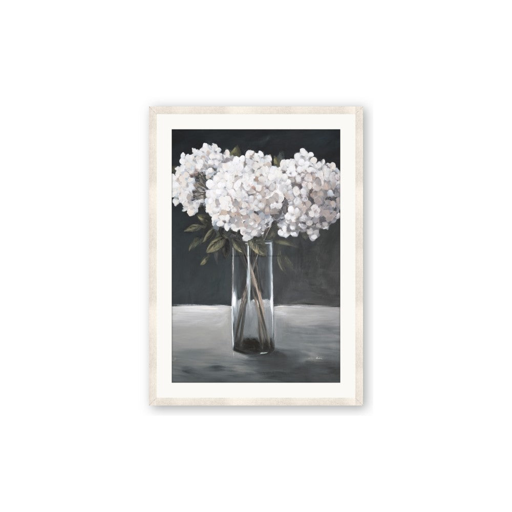 White Hydrangea jar