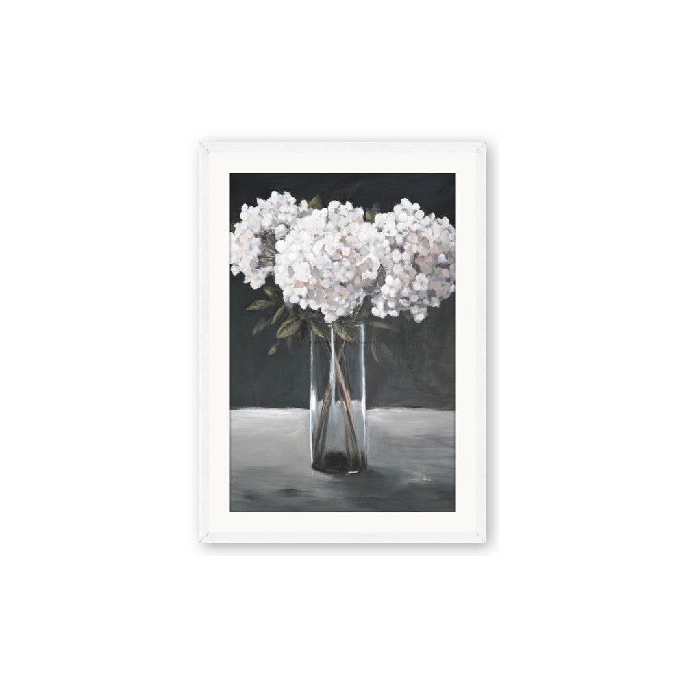 White Hydrangea jar