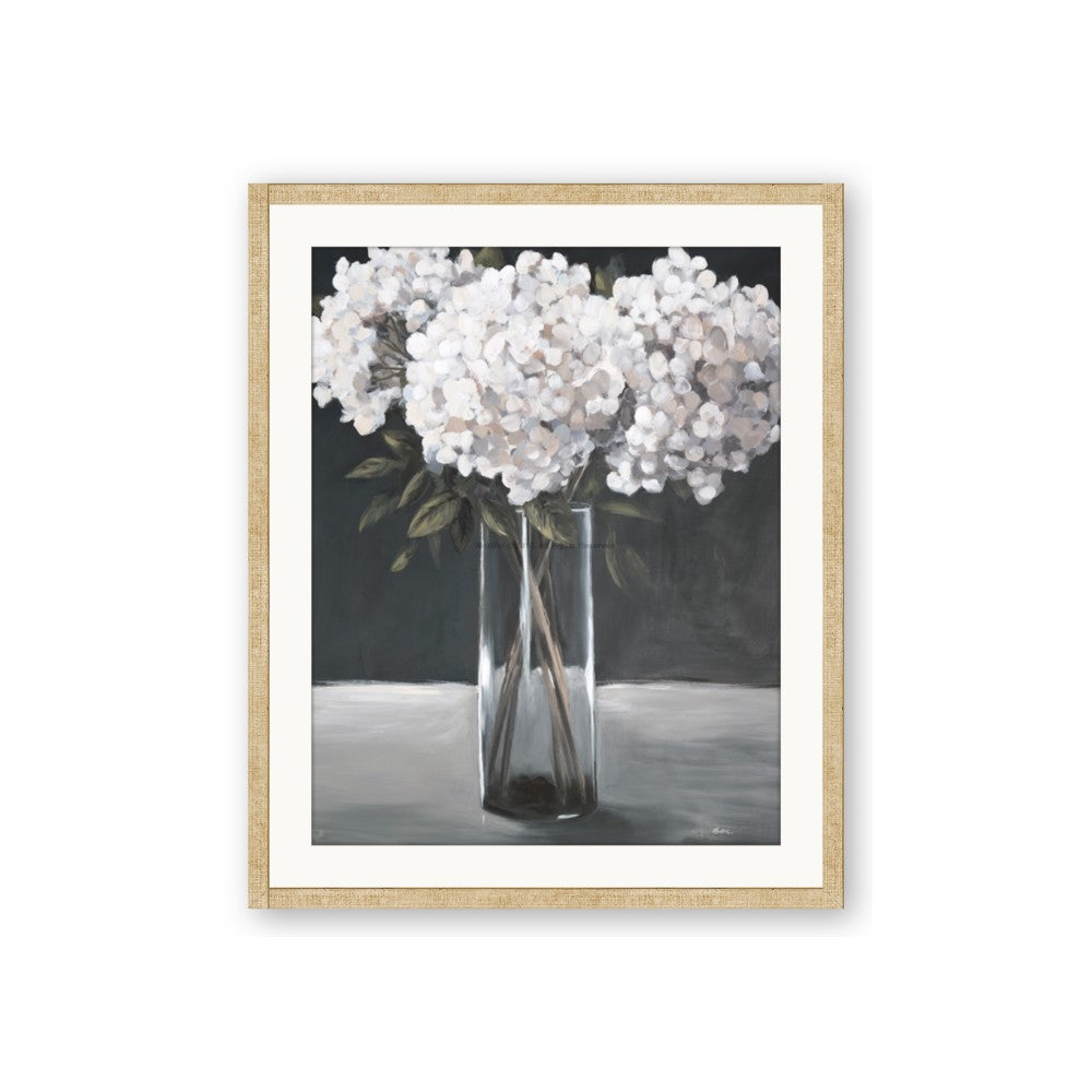 White Hydrangea jar