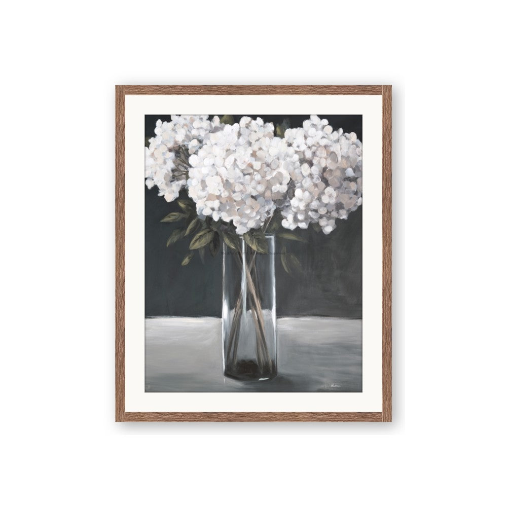 White Hydrangea jar