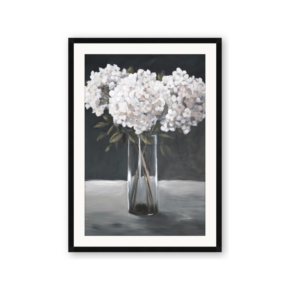 White Hydrangea jar