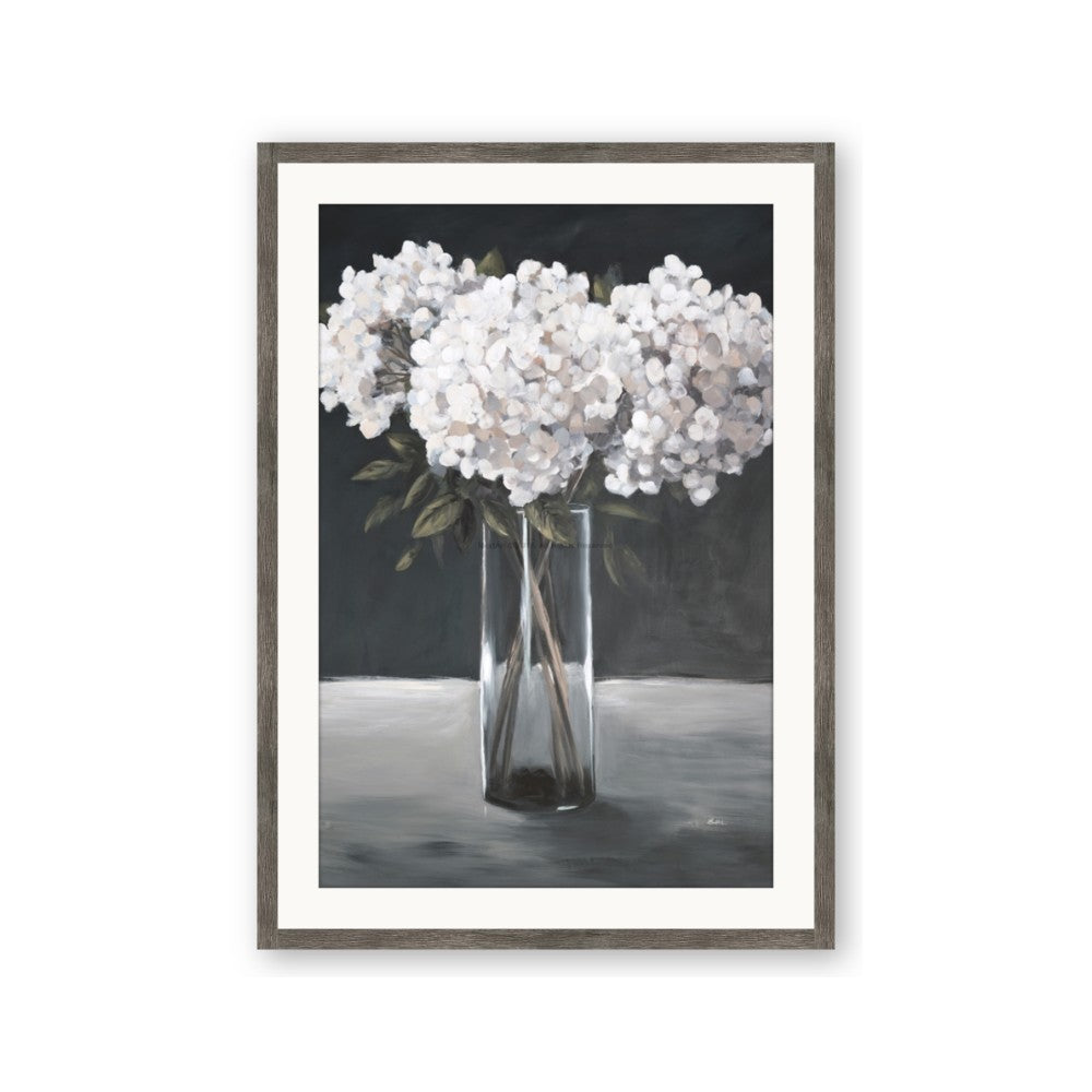 White Hydrangea jar