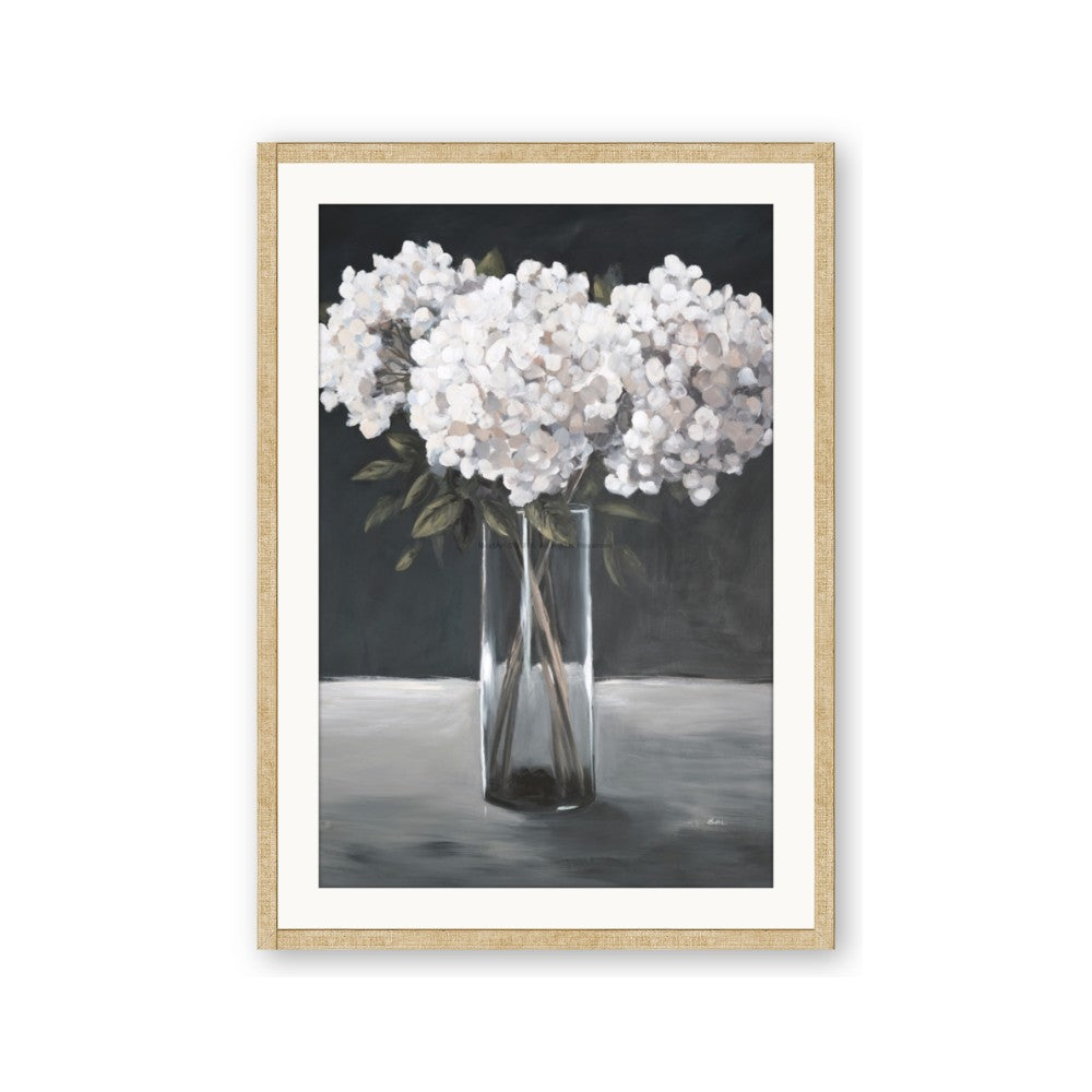 White Hydrangea jar
