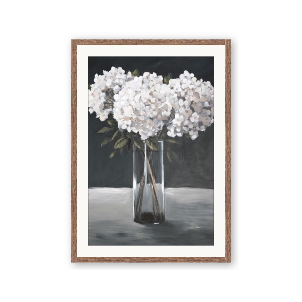 White Hydrangea jar