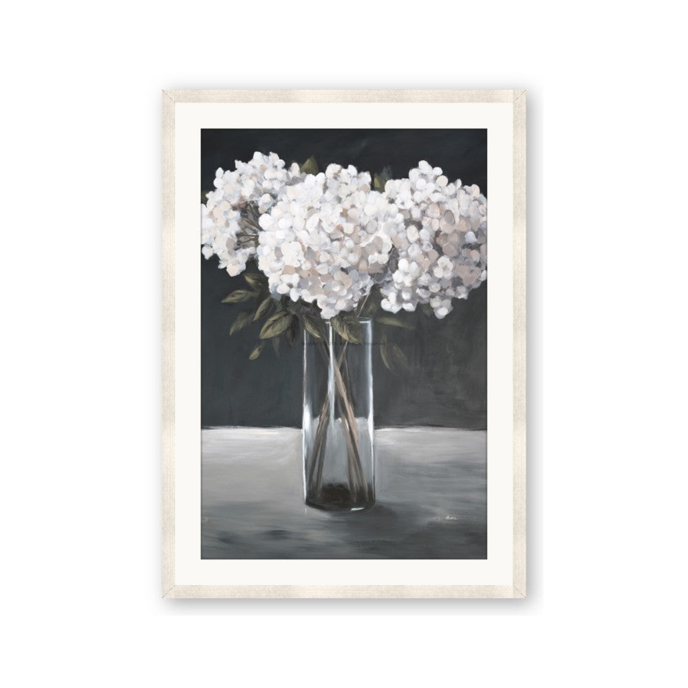 White Hydrangea jar