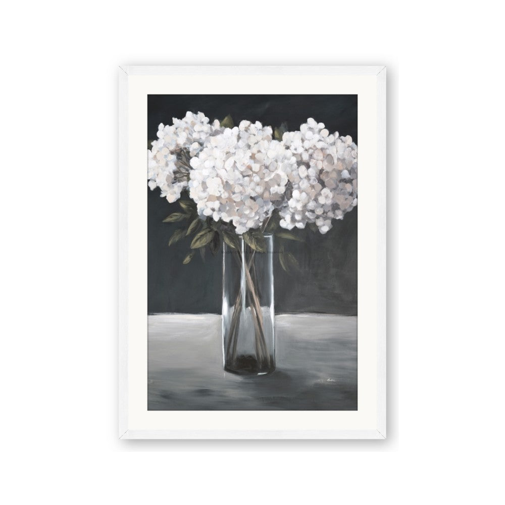 White Hydrangea jar