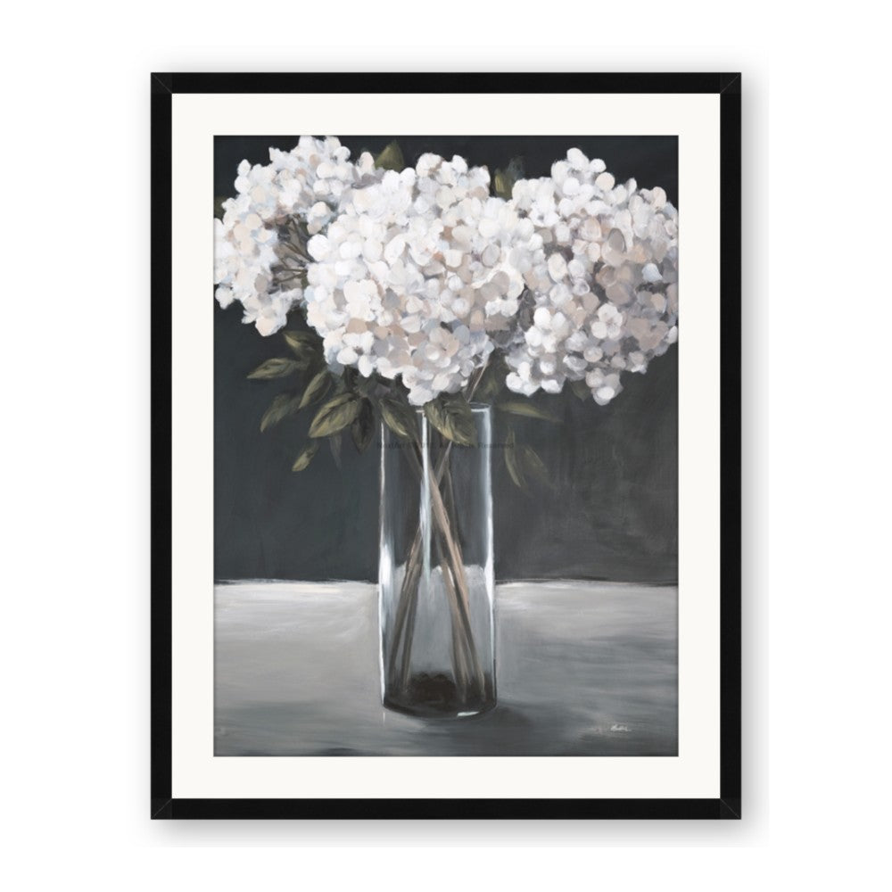 White Hydrangea jar