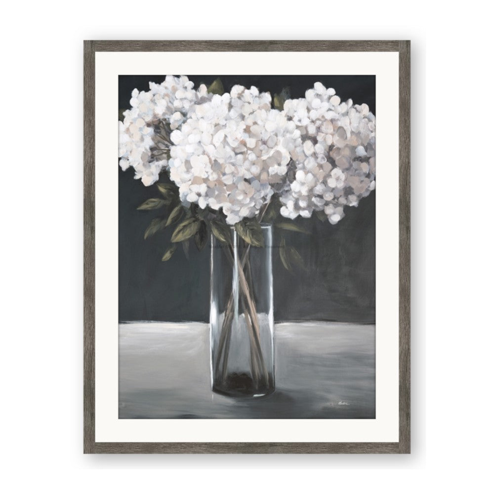 White Hydrangea jar