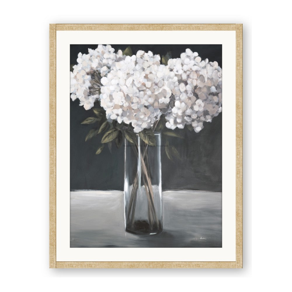 White Hydrangea jar