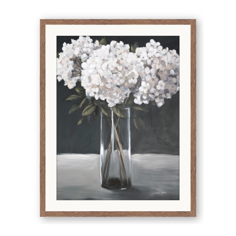 White Hydrangea jar