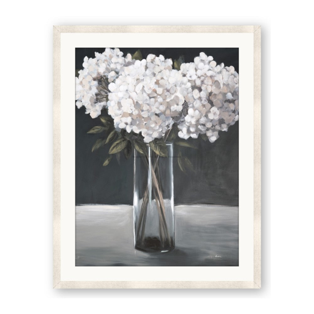 White Hydrangea jar