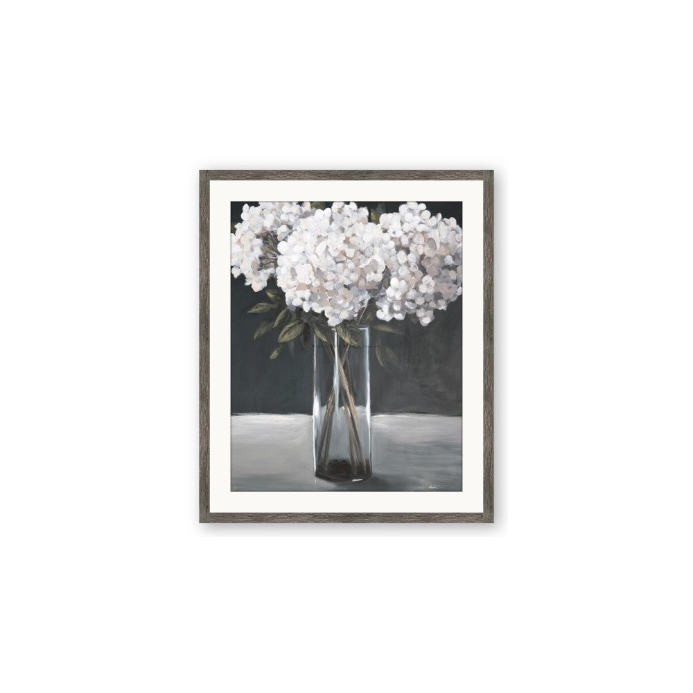White Hydrangea jar