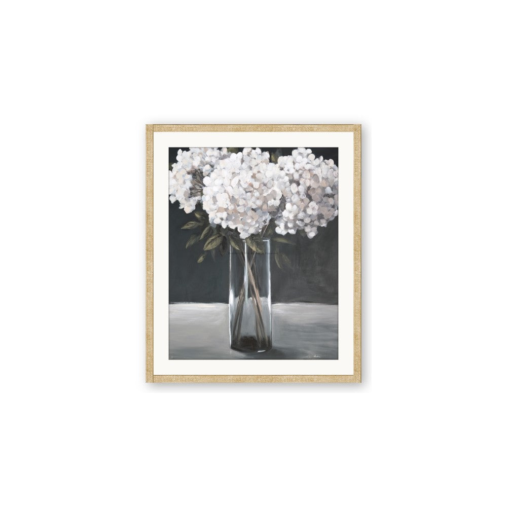 White Hydrangea jar