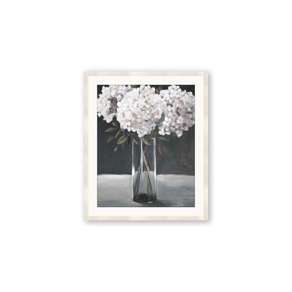 White Hydrangea jar