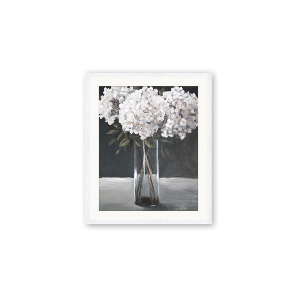 White Hydrangea jar