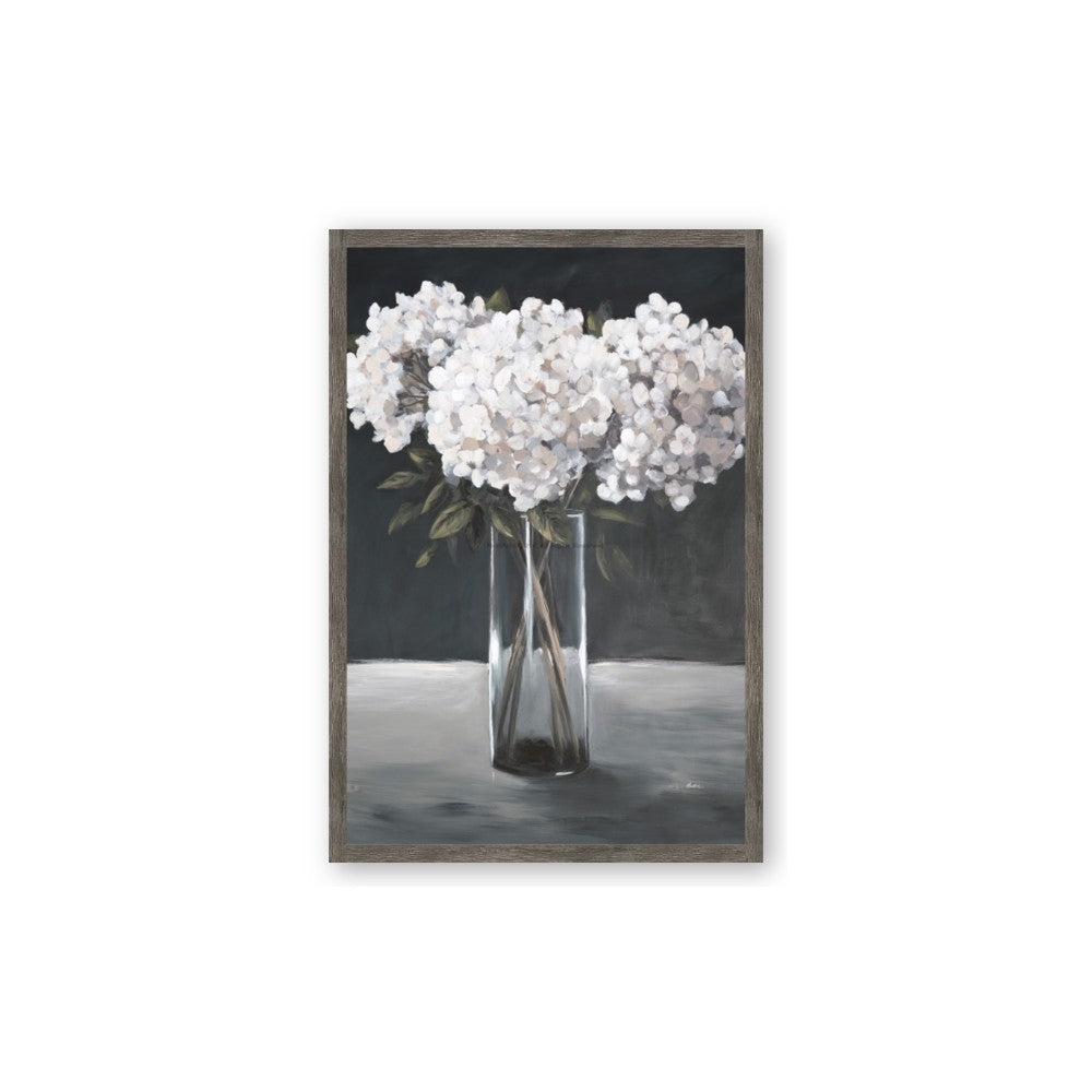 White Hydrangea jar