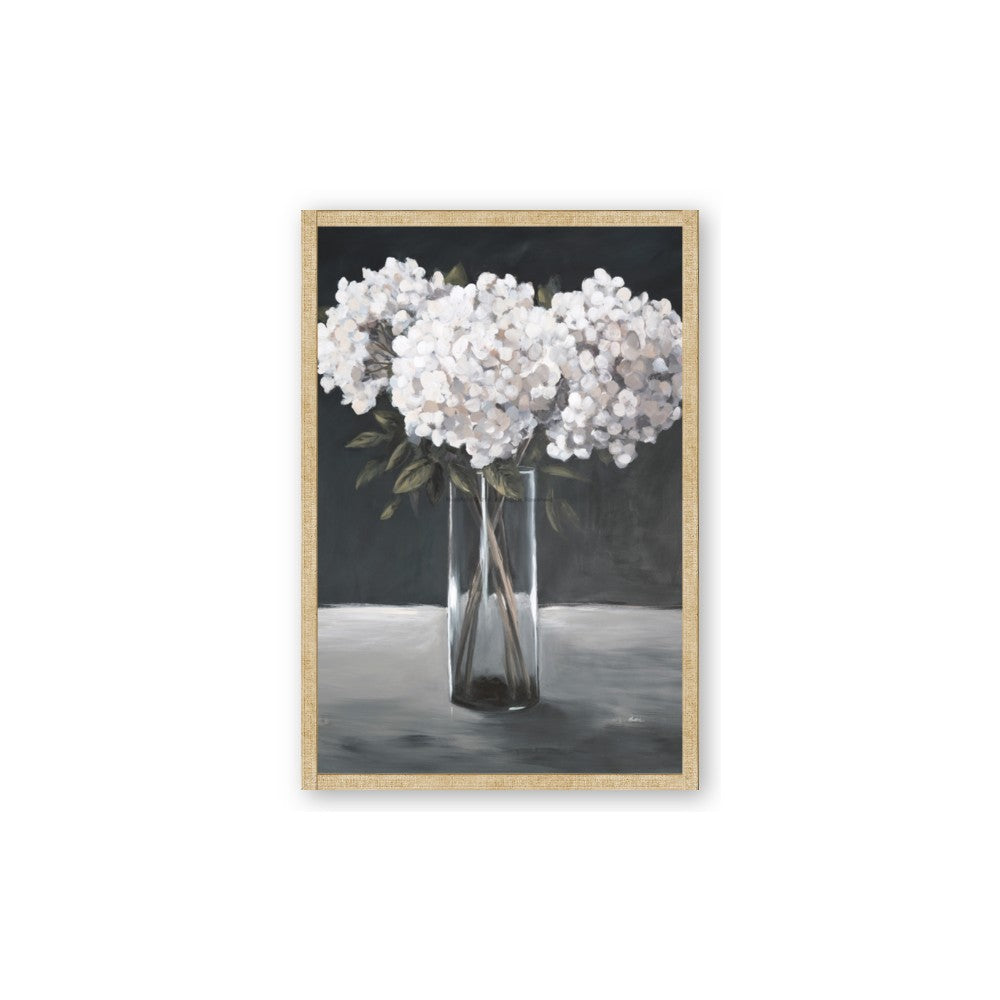 White Hydrangea jar
