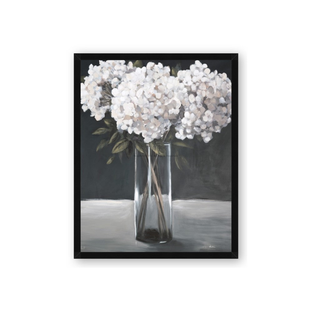 White Hydrangea jar