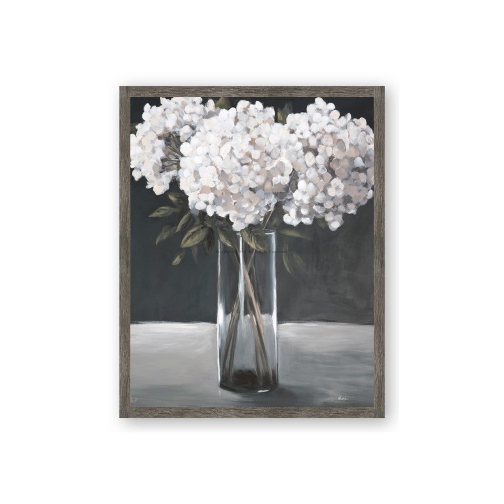 White Hydrangea jar