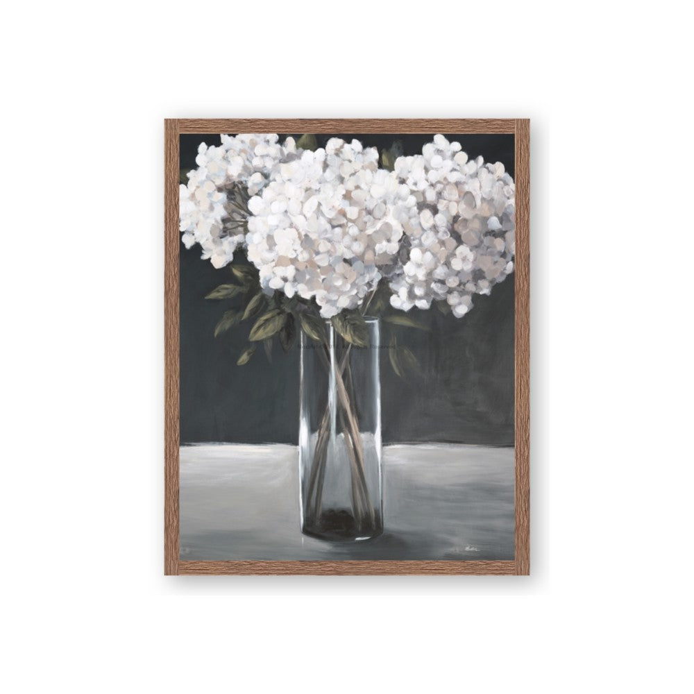 White Hydrangea jar