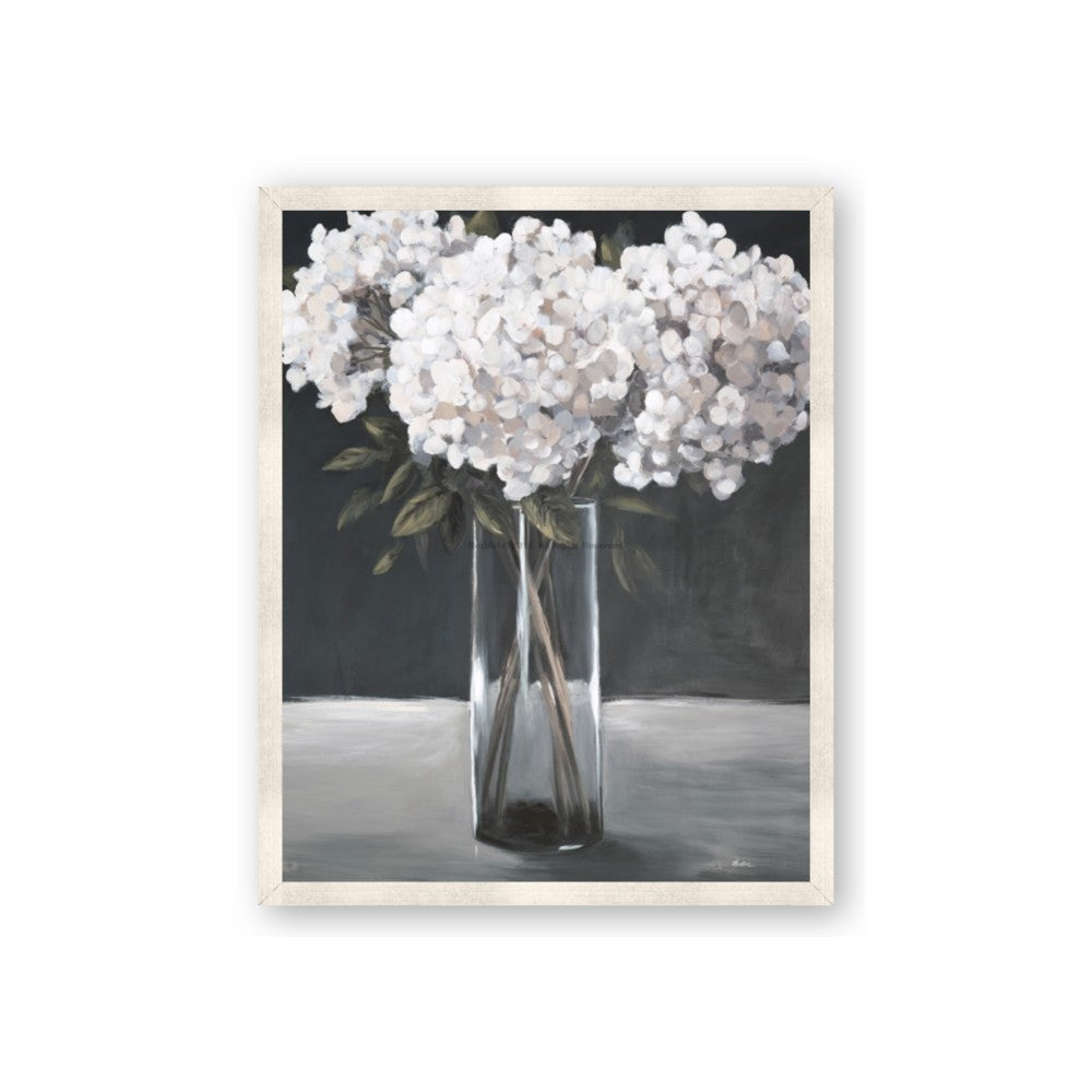 White Hydrangea jar