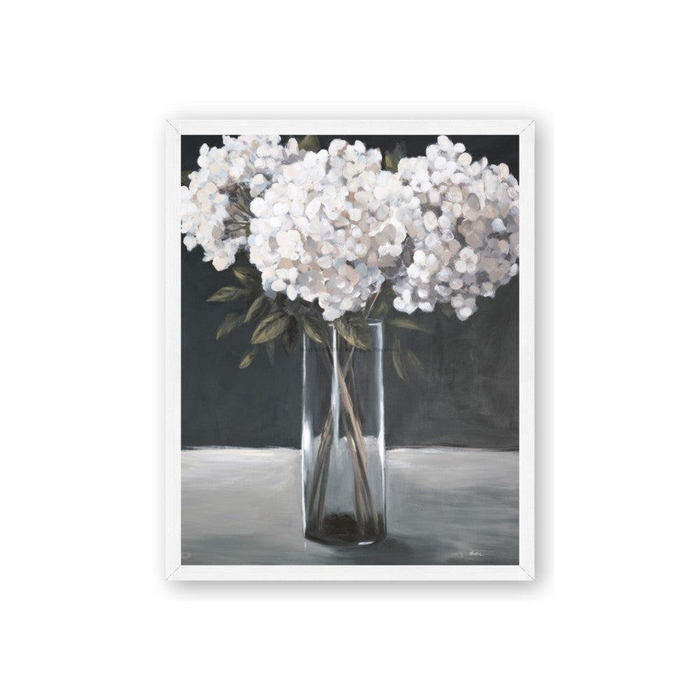 White Hydrangea jar