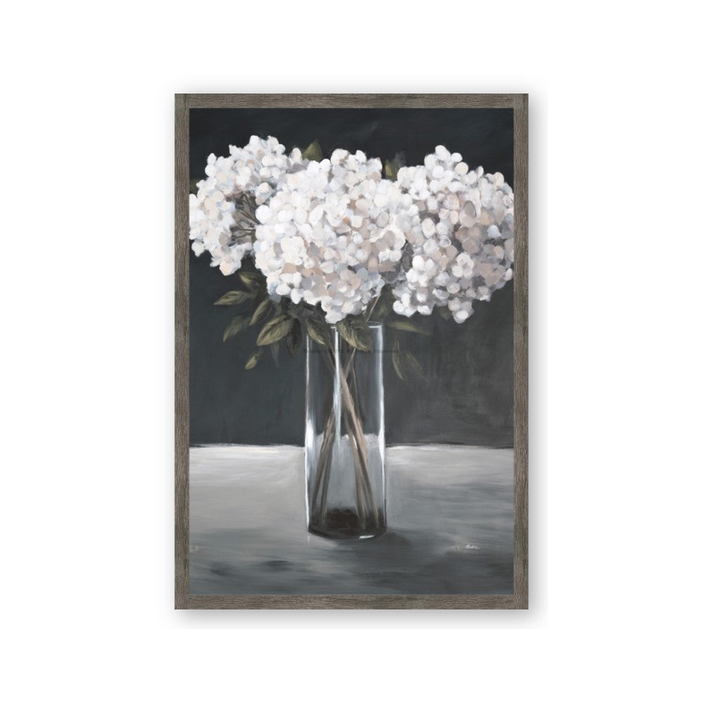White Hydrangea jar