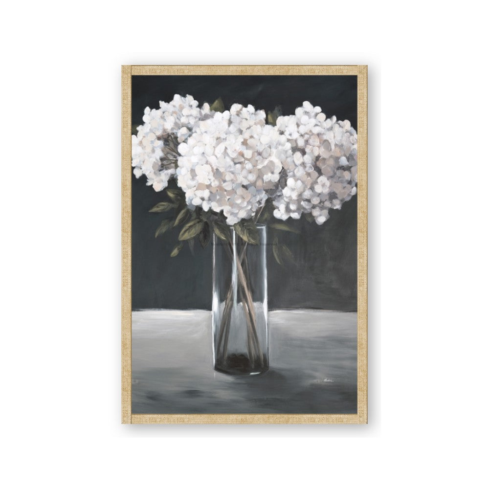 White Hydrangea jar